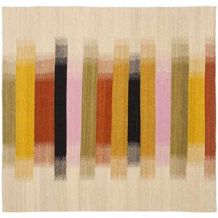 Safavieh Dhurries Hand Woven Flat Weave Square Rug- Beige - Multi- 6 x 6 ft. DHU642A-6SQ